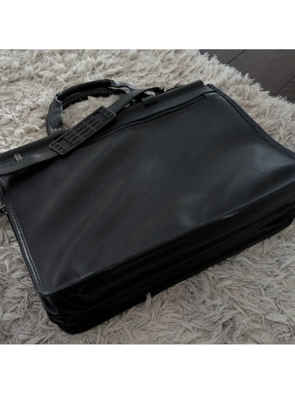 Bugatti Classic Black Leather Briefcase